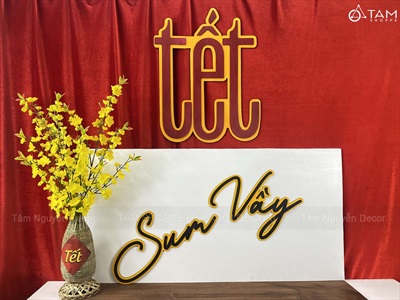 Chữ Tết Sum Vầy Cao 30-64cm [Bằng gỗ - Nhẹ] CHU-GO-22